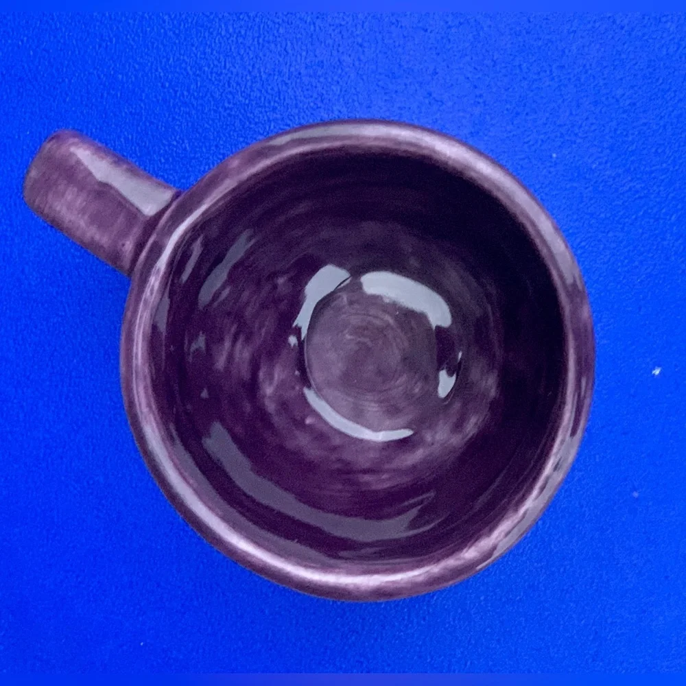 Vtg Discontinued Pottery Barn SAUSALITO Fig Purple Glazed Earthenware Mug